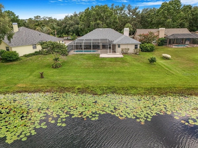 816 Sandringham Ln, Lutz, FL 33549 - aerial view of property and surrounding area with a nearby body of water