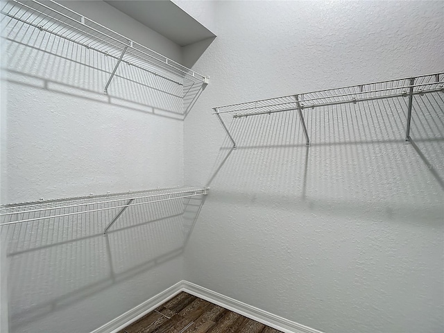 8303 Nightwalker Rd, Weeki Wachee, FL 34613 - walk in closet with dark wood-style flooring