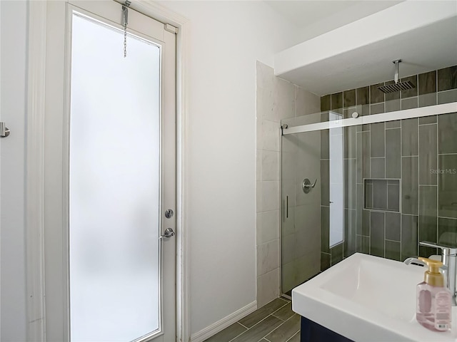 8303 Nightwalker Rd, Weeki Wachee, FL 34613 - full bathroom featuring tiled shower and a sink
