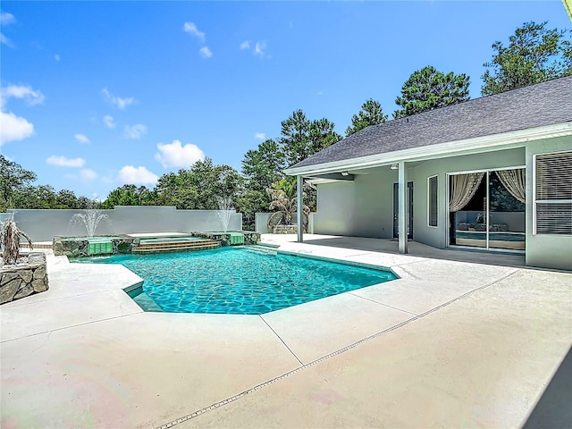 8303 Nightwalker Rd, Weeki Wachee, FL 34613 - view of swimming pool with a pool with connected hot tub and a patio area