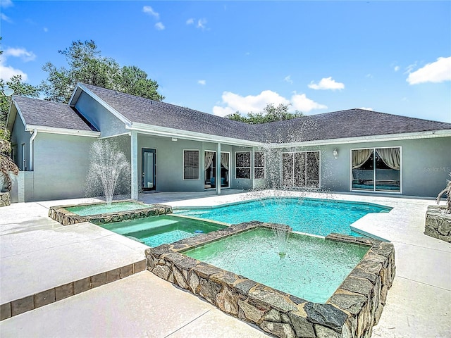8303 Nightwalker Rd, Weeki Wachee, FL 34613 - view of pool featuring a patio and a pool with connected hot tub