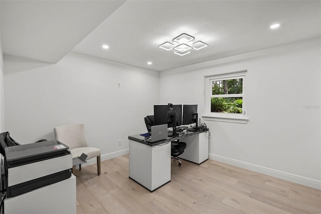 900 Oak Hollow Pl, Brandon, FL 33510 - office space with light wood-style flooring and recessed lighting