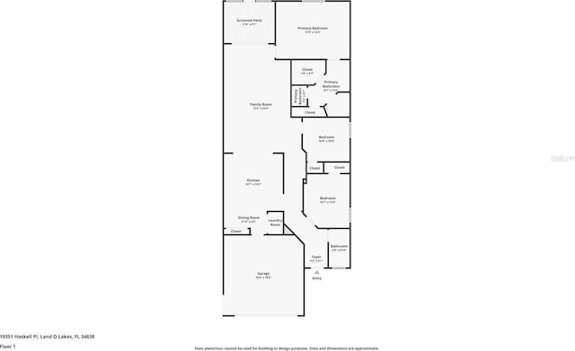 19351 Haskell Pl, Land O Lakes, FL 34638 - view of home floor plan