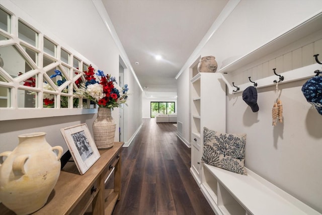 2516 Cobalt Shores Ln, Clearwater, FL 33761 - mudroom featuring dark wood-type flooring and recessed lighting
