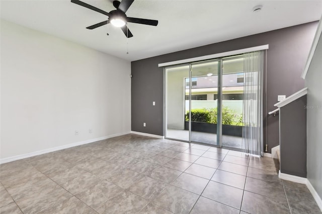 10409 Orchid Mist Ct, Riverview, FL 33578 - empty room featuring a ceiling fan, tile patterned flooring, and a smoke detector
