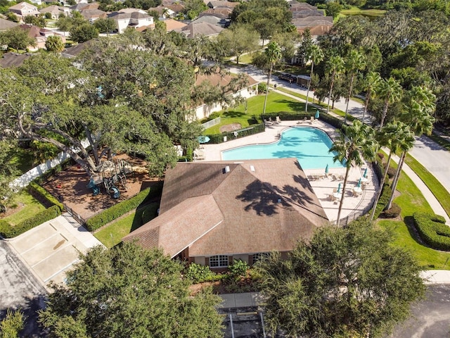 10409 Orchid Mist Ct, Riverview, FL 33578 - bird's eye view of a pool area