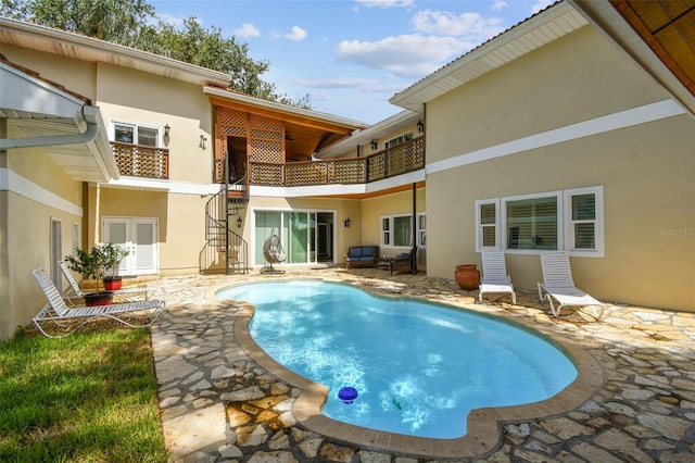 1020 Charles St, Clearwater, FL 33755 - outdoor pool with stairs and a patio