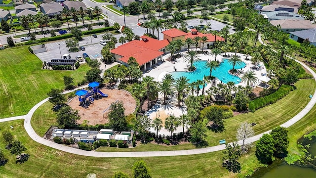 5413 Badini Way, Palmetto, FL 34221 - bird's eye view of a pool area