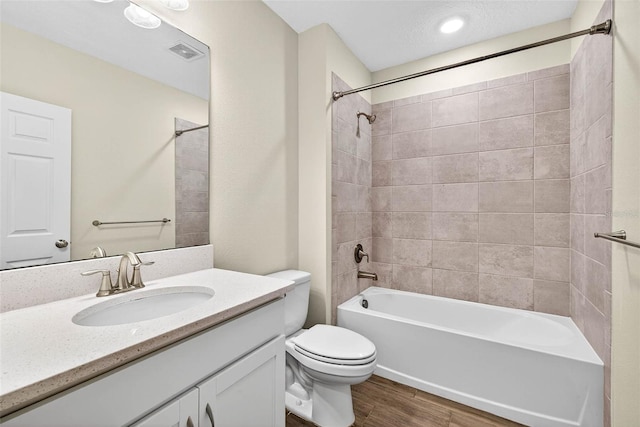 5413 Badini Way, Palmetto, FL 34221 - bathroom with wood finished floors, vanity, and shower / bath combination