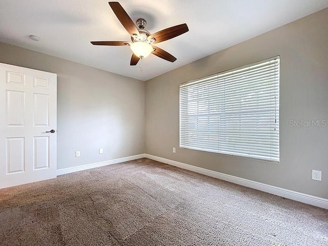 2049 Darlington Oak Dr, Seffner, FL 33584 - carpeted empty room with a ceiling fan and baseboards
