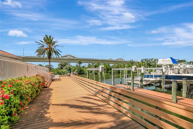 5000 Culbreath Key Way Unit 8-106, Tampa, FL 33611 - dock area with boat lift and a water view