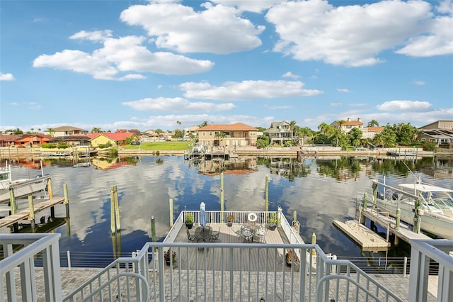 5521 Windward Way, New Port Richey, FL 34652 - dock area with a water view and a residential view