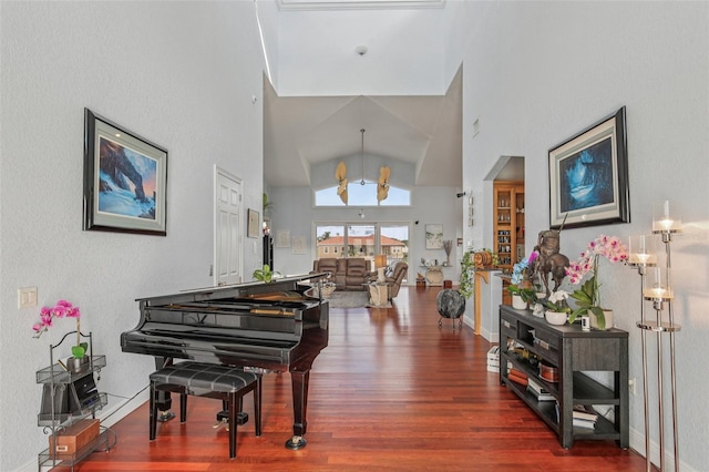 5521 Windward Way, New Port Richey, FL 34652 - foyer entrance with a towering ceiling and wood finished floors
