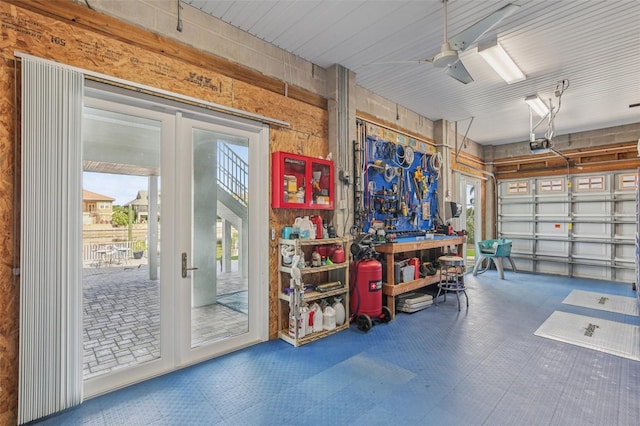 5521 Windward Way, New Port Richey, FL 34652 - garage with ceiling fan