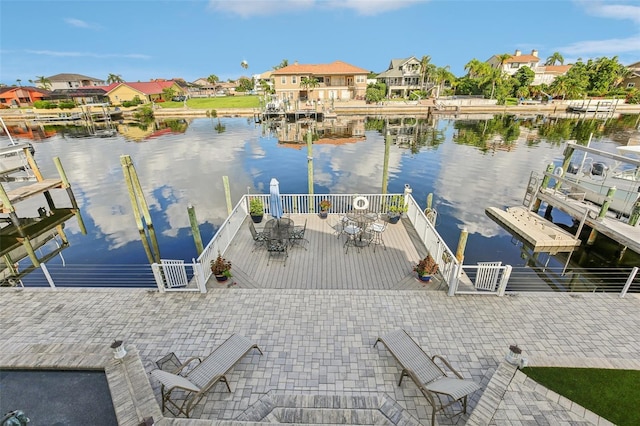 5521 Windward Way, New Port Richey, FL 34652 - dock featuring a water view and a residential view