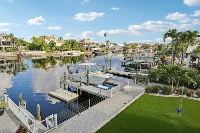 5521 Windward Way, New Port Richey, FL 34652 - dock featuring boat lift and a water view