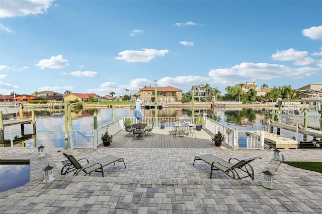 5521 Windward Way, New Port Richey, FL 34652 - dock area with a water view and a residential view