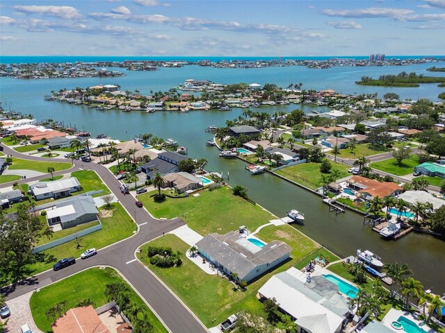 11599 Grove St, Seminole, FL 33772 - aerial perspective of suburban area featuring a nearby body of water