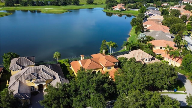 10504 Sabella Dr, Trinity, FL 34655 - aerial perspective of suburban area featuring a nearby body of water