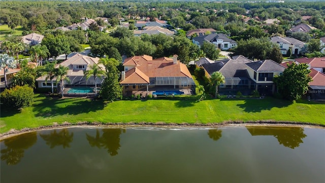 10504 Sabella Dr, Trinity, FL 34655 - aerial perspective of suburban area featuring a large body of water