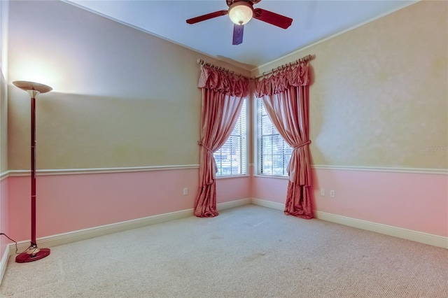 10504 Sabella Dr, Trinity, FL 34655 - spare room with carpet floors and ceiling fan