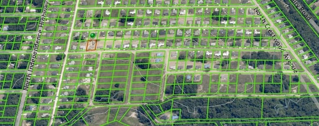 4251 E Walker St, Inverness, FL 34453 - aerial map of property and surrounding area featuring property parcel outlined
