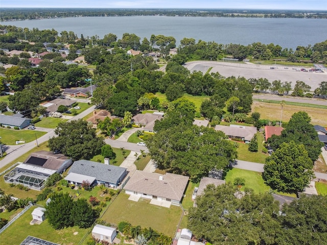 2004 Varner Cir, Winter Haven, FL 33884 - aerial view of property's location featuring a large body of water and nearby suburban area