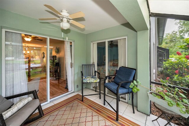 5265 E Bay Dr Unit 313, Clearwater, FL 33764 - sunroom / solarium with a ceiling fan