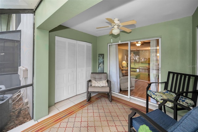5265 E Bay Dr Unit 313, Clearwater, FL 33764 - sunroom / solarium featuring ceiling fan
