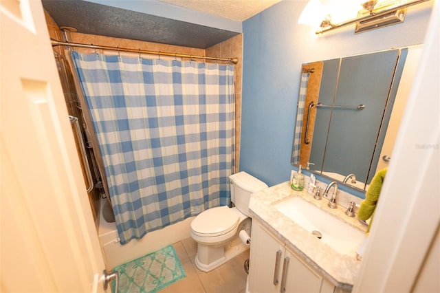 4239 Cardoon Dr, New Port Richey, FL 34653 - bathroom featuring vanity, tile patterned flooring, and shower / bathtub combination with curtain
