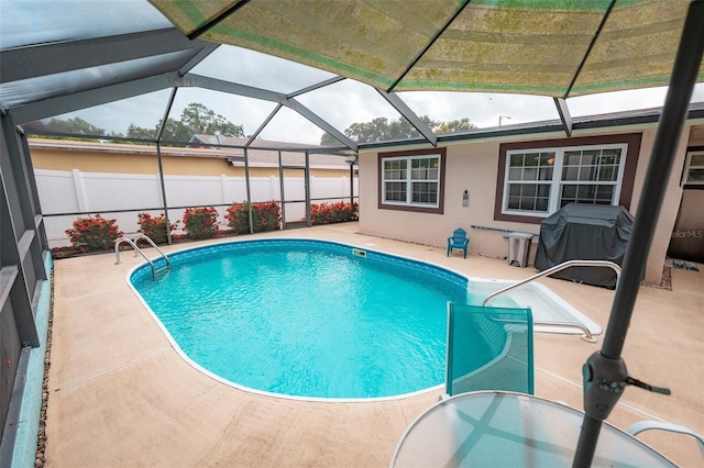 4239 Cardoon Dr, New Port Richey, FL 34653 - view of pool with a patio and grilling area
