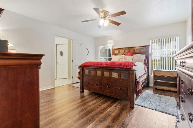 70 Arthur Ln, Winter Haven, FL 33880 - bedroom featuring wood finished floors and ceiling fan