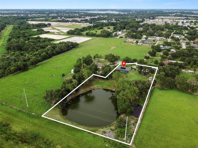 70 Arthur Ln, Winter Haven, FL 33880 - aerial view of property's location with property parcel outlined and a nearby body of water