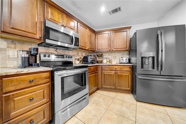 12402 84th Way, Largo, FL 33773 - kitchen with stainless steel appliances and brown cabinetry