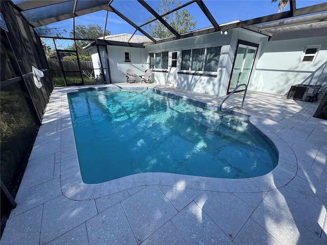 1762 Bayshore Blvd, Dunedin, FL 34698 - view of swimming pool with a patio area and a lanai