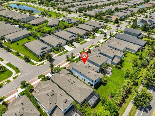 6215 Voyagers Pl, Apollo Beach, FL 33572 - aerial view of residential area featuring a nearby body of water