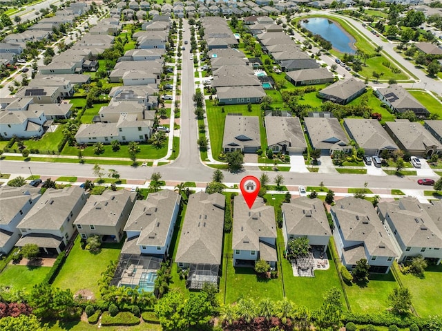 6215 Voyagers Pl, Apollo Beach, FL 33572 - aerial view of residential area with a nearby body of water