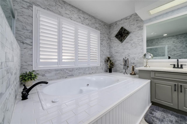 3539 Lake Padgett Dr, Land O Lakes, FL 34639 - full bath featuring vanity and a whirlpool tub