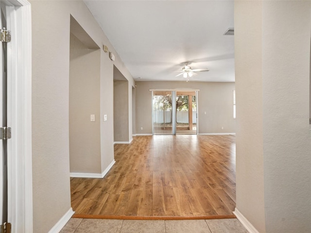 11212 Laurel Brook Ct, Riverview, FL 33569 - spare room with wood finished floors and ceiling fan