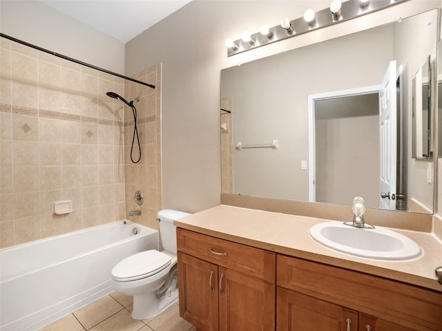 11212 Laurel Brook Ct, Riverview, FL 33569 - bathroom featuring vanity,  shower combination, and tile patterned floors