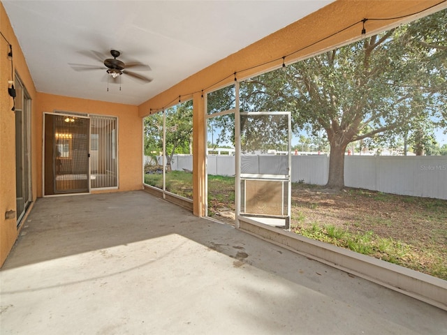 11212 Laurel Brook Ct, Riverview, FL 33569 - unfurnished sunroom featuring ceiling fan