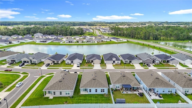 35428 Crescent Creek Dr, Zephyrhills, FL 33541 - aerial perspective of suburban area with a large body of water