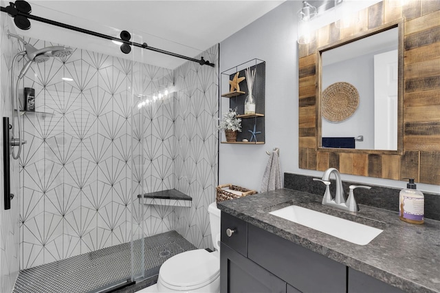 9495 Blind Pass Rd Unit 1103, St Pete Beach, FL 33706 - bathroom featuring vanity and a shower stall