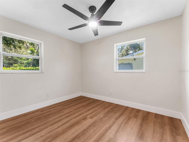 1024 San Marco Dr, Largo, FL 33770 - empty room featuring light wood-style flooring and ceiling fan