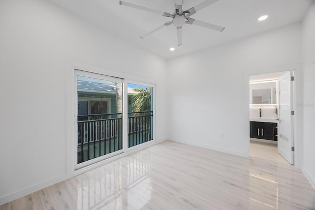 18077 3rd St E, Redington Shores, FL 33708 - unfurnished room featuring recessed lighting and ceiling fan
