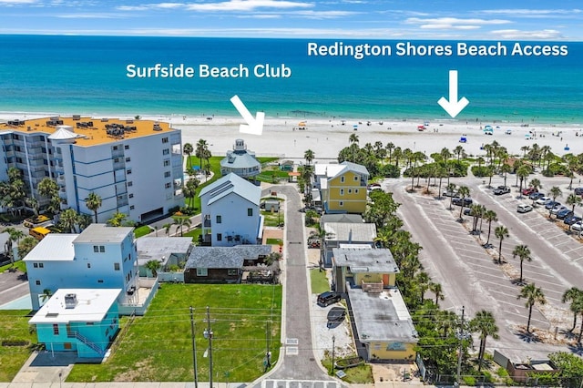 18077 3rd St E, Redington Shores, FL 33708 - aerial view of waterfront with a beach