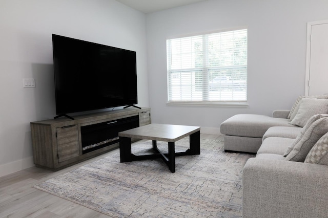 2522 W Castle Rd, Dunnellon, FL 34434 - living area with baseboards and light wood-style flooring