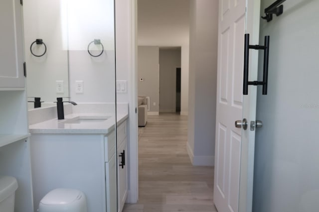 2522 W Castle Rd, Dunnellon, FL 34434 - bathroom featuring vanity and wood finished floors