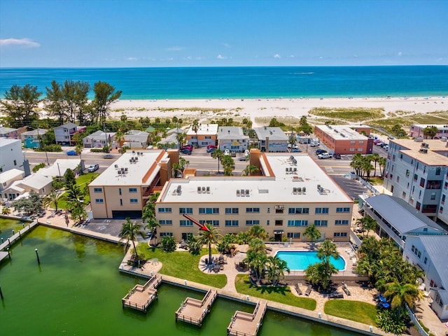 10265 Gulf Blvd Unit A107, Saint Petersburg, FL 33706 - bird's eye view of waterfront with a beach