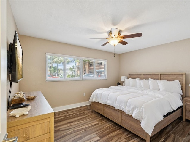 10265 Gulf Blvd Unit A107, Saint Petersburg, FL 33706 - bedroom with wood finished floors and a ceiling fan